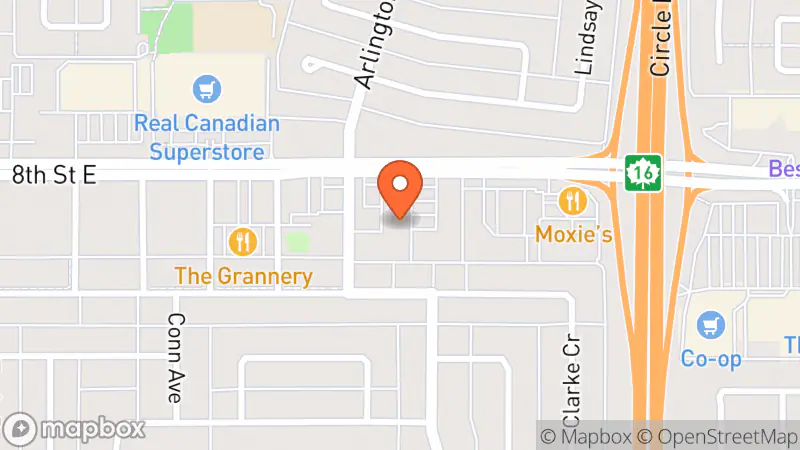 Map showing location of 168 Thrift Store