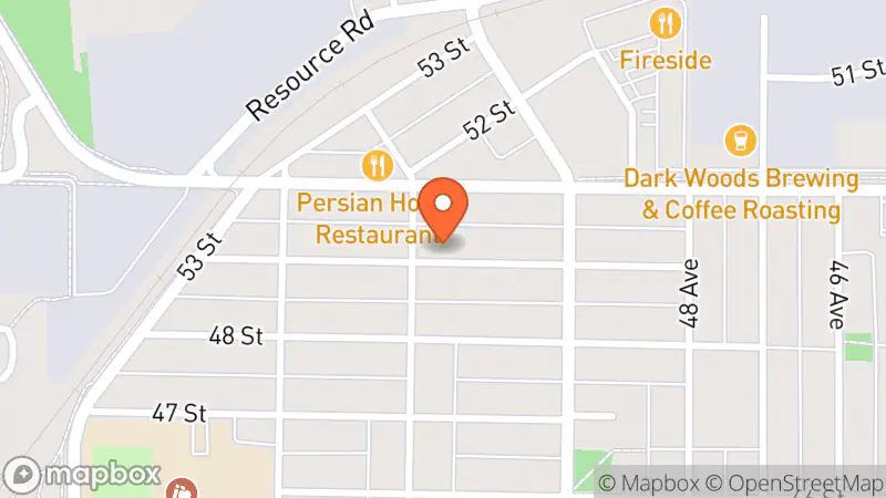 Map showing location of 49th Street Emporium