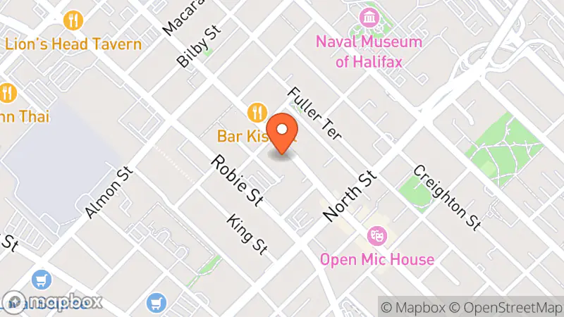 Map showing location of Agricola Street Books