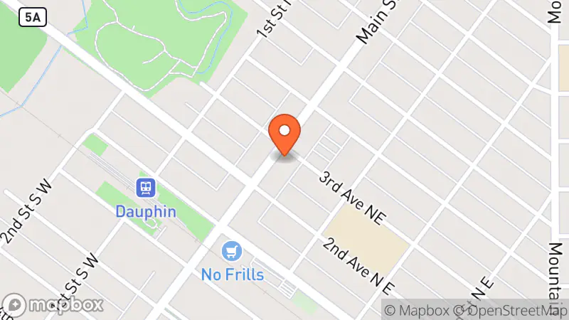 Map showing location of Almost New Store