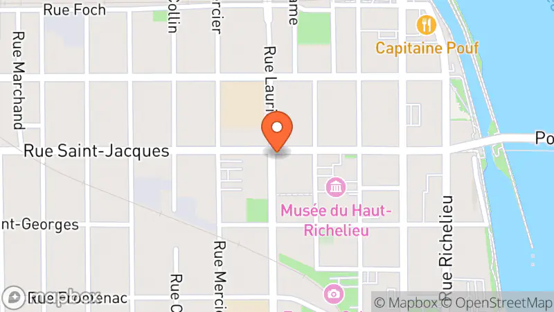 Map showing location of Ameublements Du Vieux St-Jean