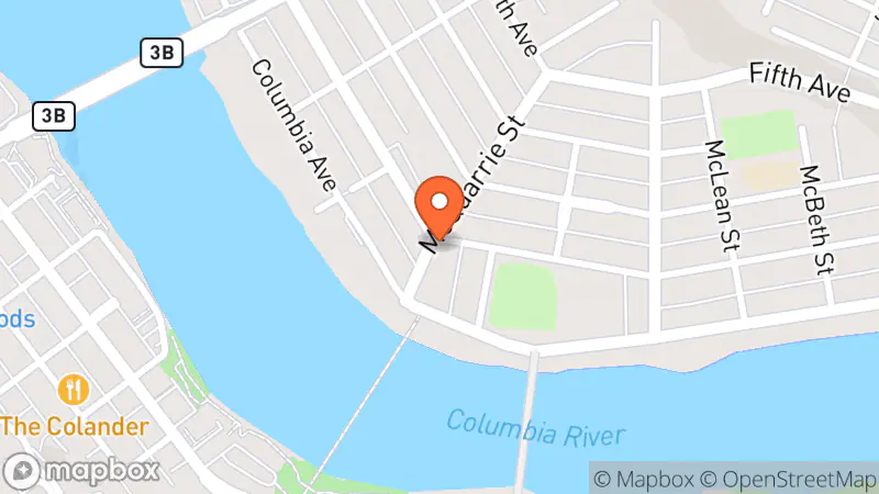 Map showing location of And More Second Hand Store, Trail