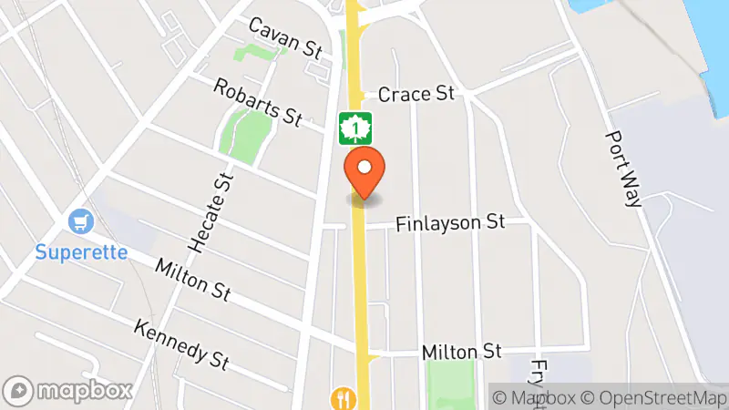 Map showing location of Arbutus Quality Used Books