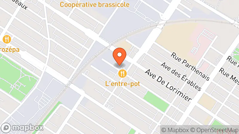 Map showing location of Atelier Saturne - Boutique de sorcières et friperie magique à Montréal