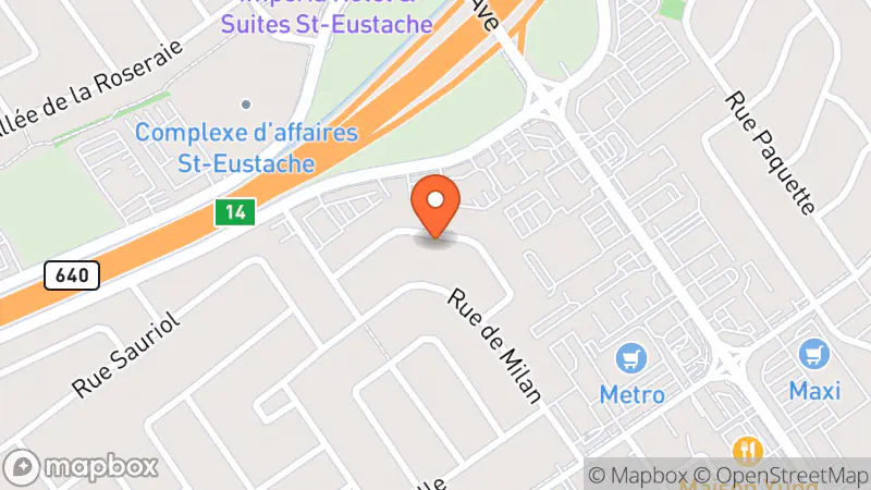 Map showing location of Au coin d'une page