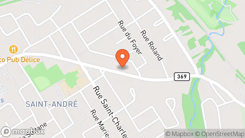 Map showing location of Au Revend Dons