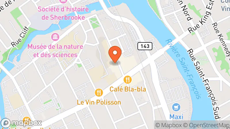 Map showing location of Au Tourne-Livre