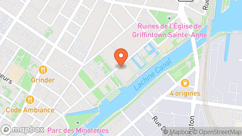 Map showing location of Bags for Breakfast