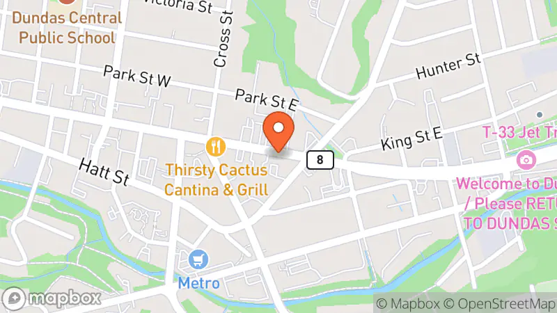 Map showing location of Barely Bent Used Books