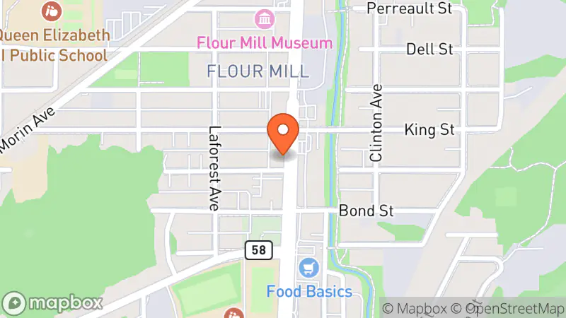 Map showing location of Bargain Annie's