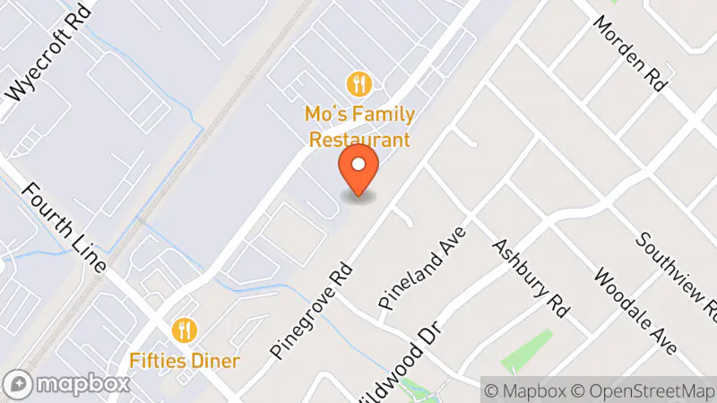 Map showing location of Barkin' Bin Thrift Store