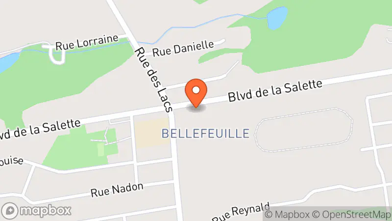 Map showing location of Bazar Bellefeuille
