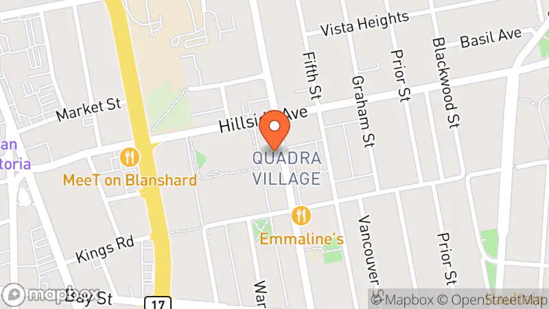 Map showing location of Beacon Thrift Shop