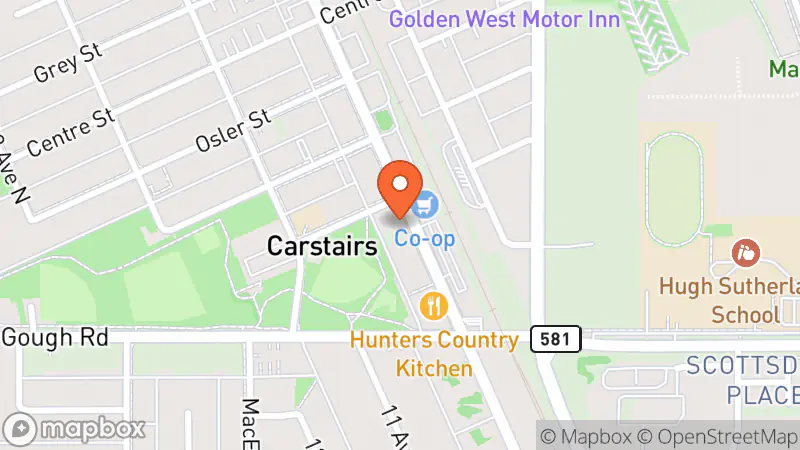 Map showing location of Bee Thrifty