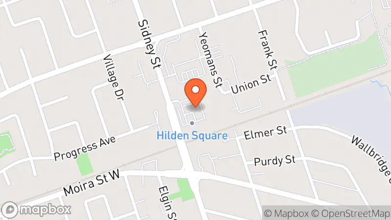 Map showing location of Belleville's Thrift Store: Supporting BCS