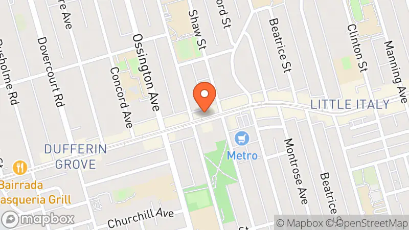 Map showing location of Bellwoods Books