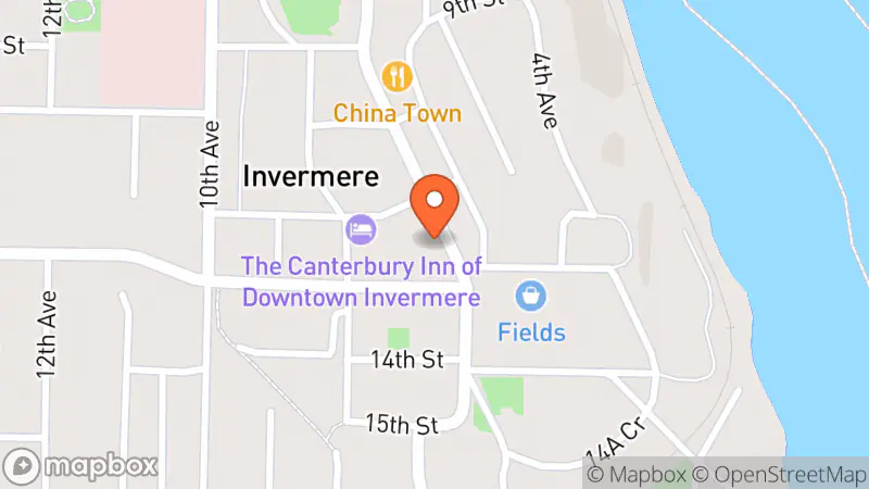 Map showing location of Bird's Eye Boutique