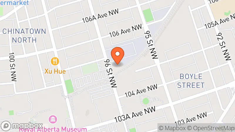 Map showing location of Bissell Centre