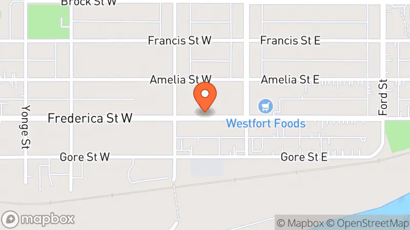 Map showing location of Black Cat Antiques