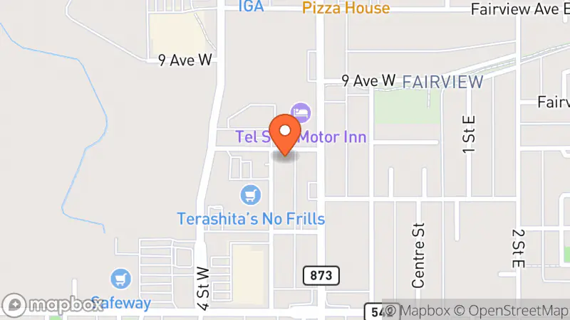 Map showing location of Blessing Barn