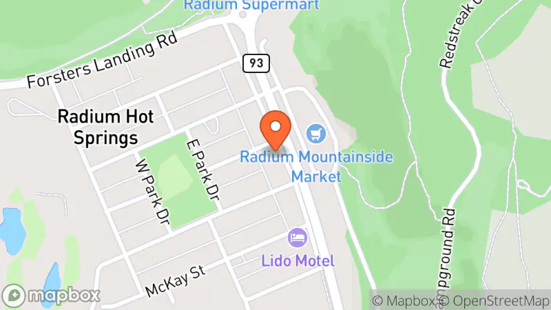 Map showing location of Blessings Thrift Store