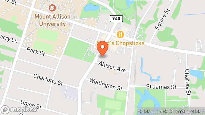 Map showing location of Blind Forest Books & Novelties