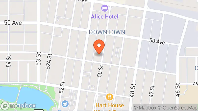 Map showing location of Bloomn' Deals