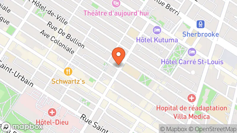 Map showing location of Boutique Swing