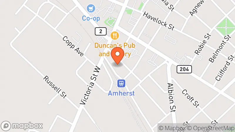 Map showing location of Bridge Adult Service Centre