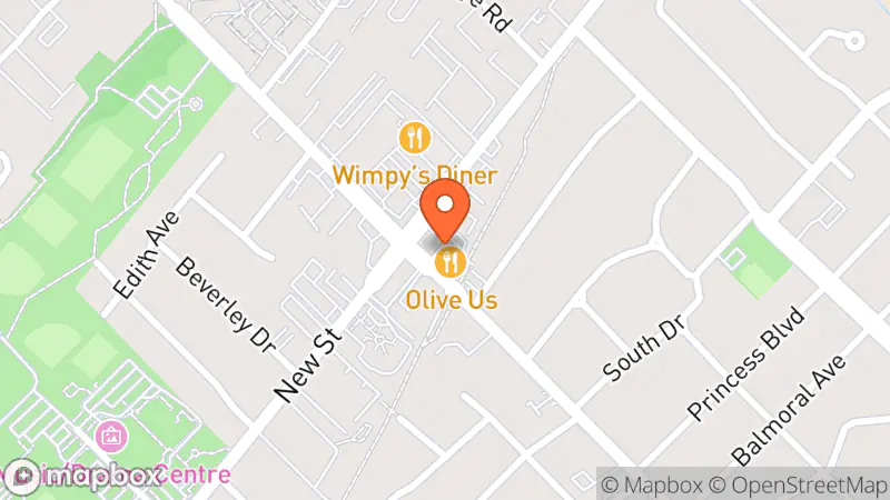 Map showing location of Bungalo Beach Burlington