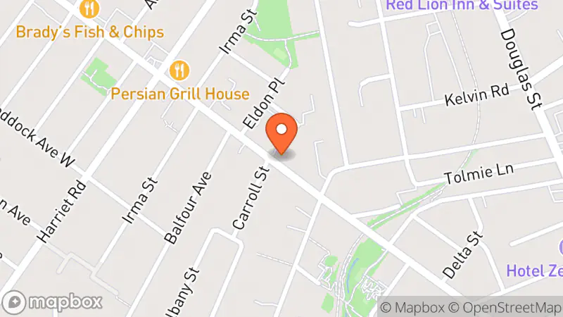 Map showing location of Burnside Boutique