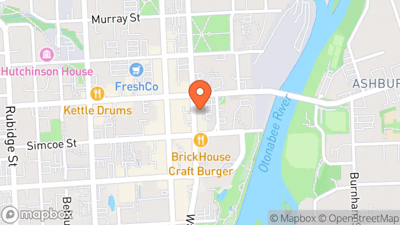 Map showing location of By the Books PTBO