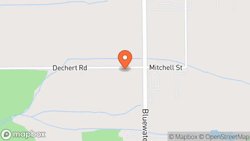 Map showing location of C & E New & Used Furniture