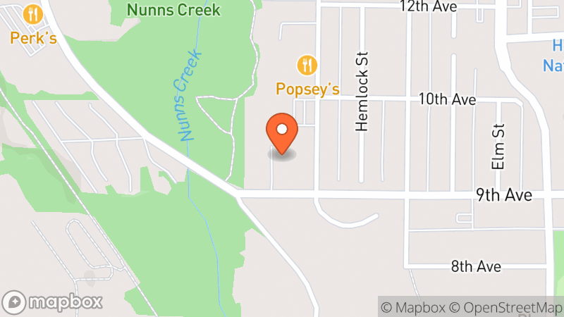 Map showing location of Campbell River Hospice Thrift Store