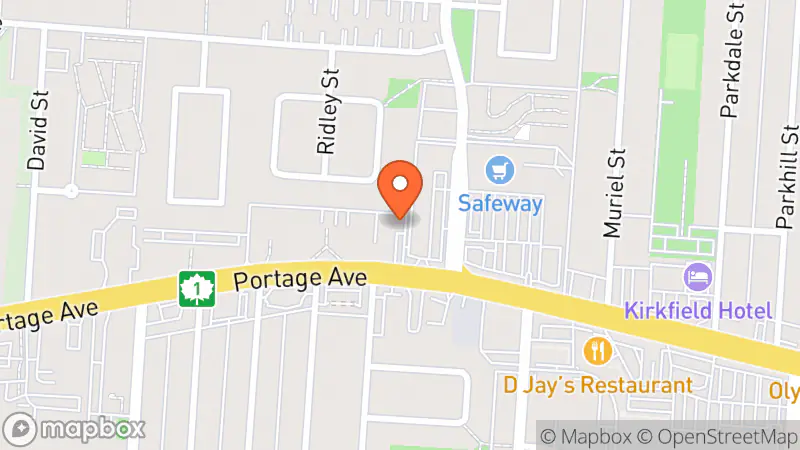 Map showing location of Canadian Goodwill Industries