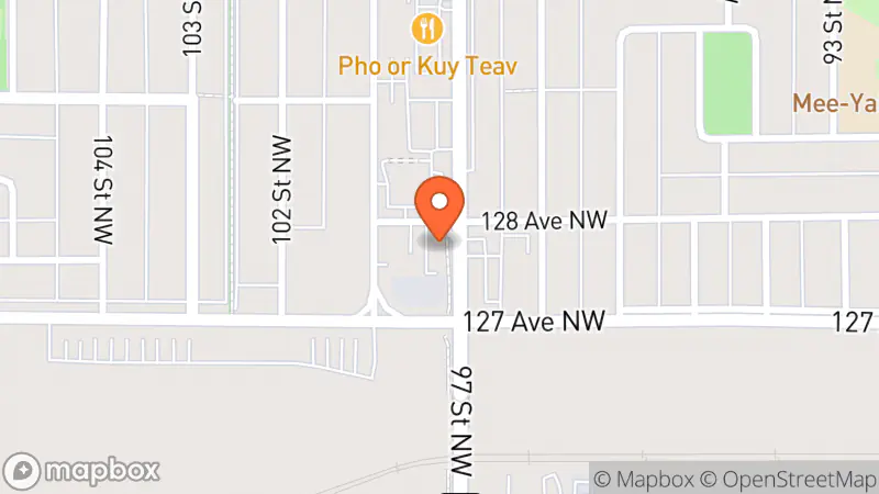 Map showing location of Cash Box Pawn Shop