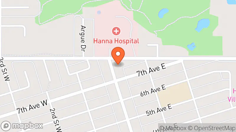 Map showing location of Center Street Thrift Store