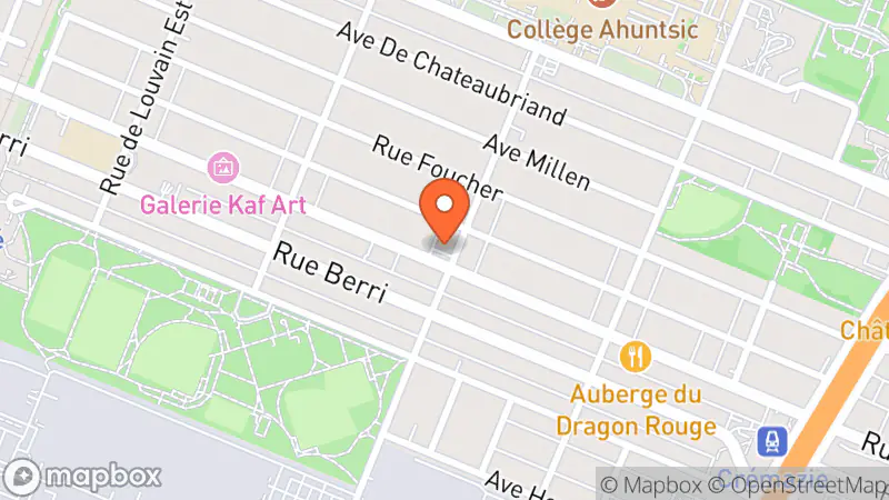 Map showing location of Centre de don Renaissance