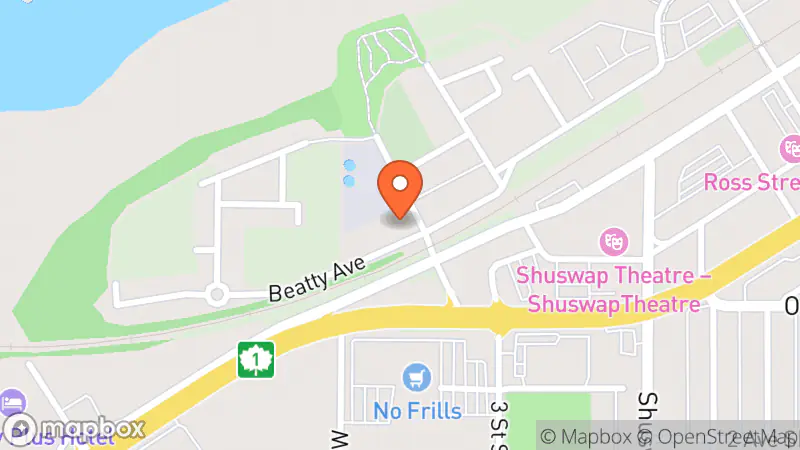 Map showing location of Churches Of Salmon Arm Used Goods Society