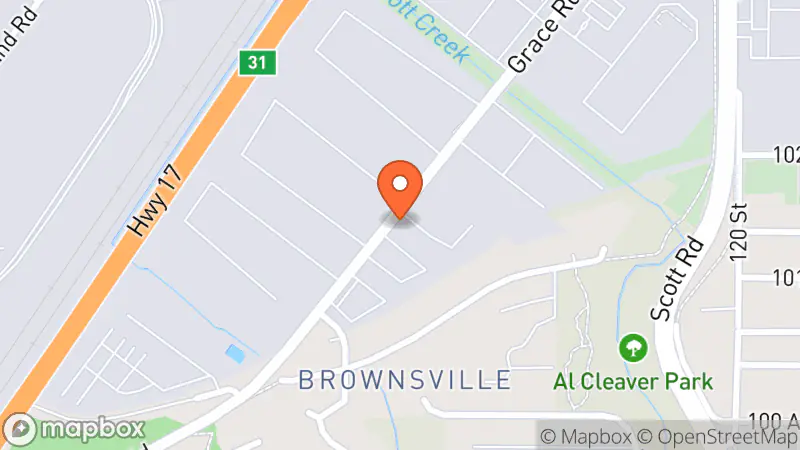 Map showing location of Clothing For Heart Donation Bin