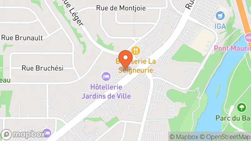 Map showing location of Club le Garde-robe