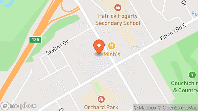 Map showing location of Coach House Kids