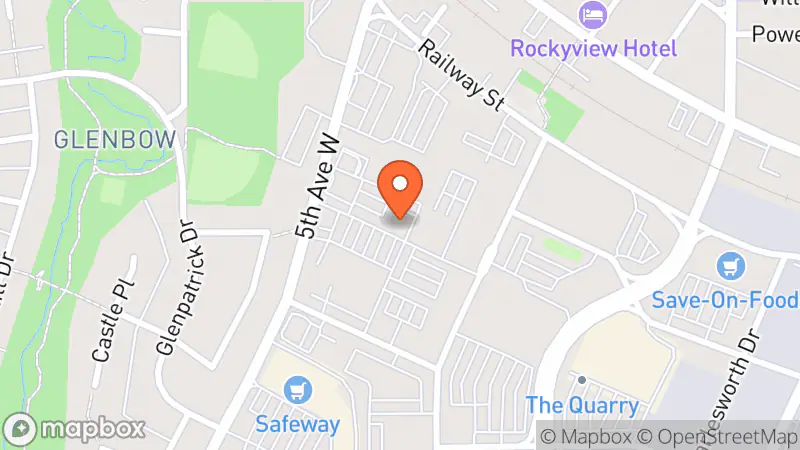 Map showing location of Cochrane Home Treasures