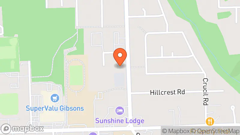 Map showing location of Community Services Thrift Store