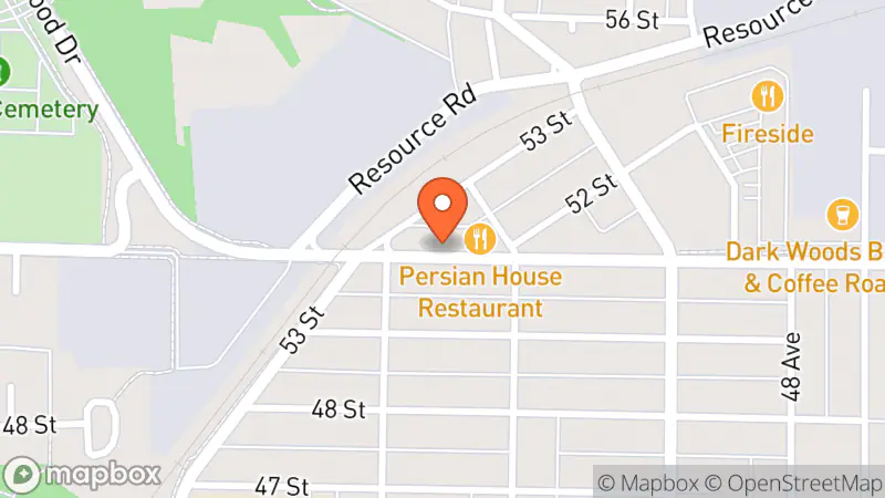 Map showing location of Community Thrift Store