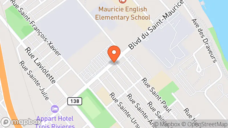 Map showing location of Comptant.com Trois-Rivières