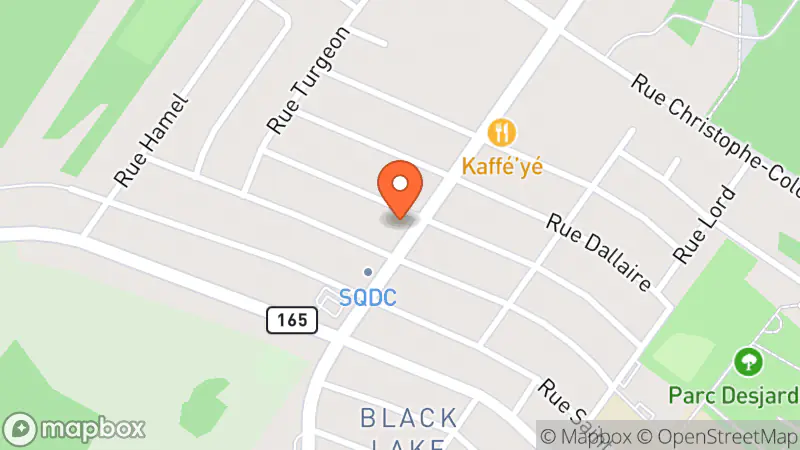 Map showing location of Comptoir familial de Black Lake