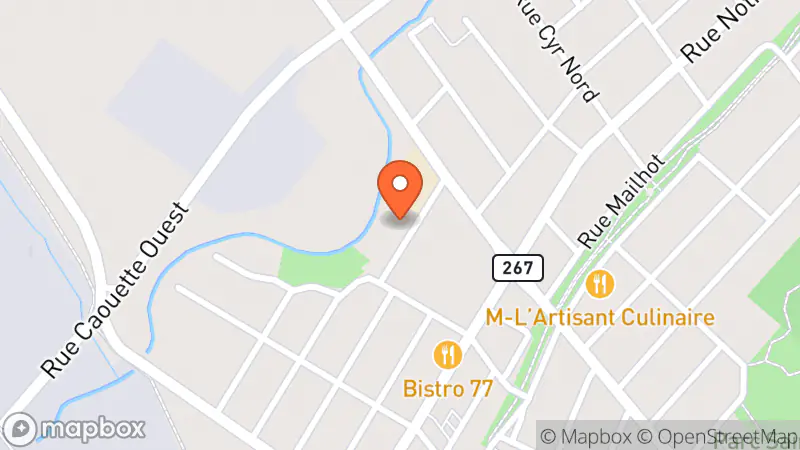 Map showing location of Comptoir familial de Thetford Mines