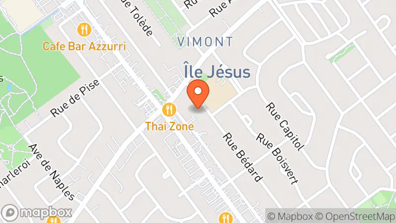 Map showing location of Comptoir St-Elzéar - Saint-Vincent-De-Paul