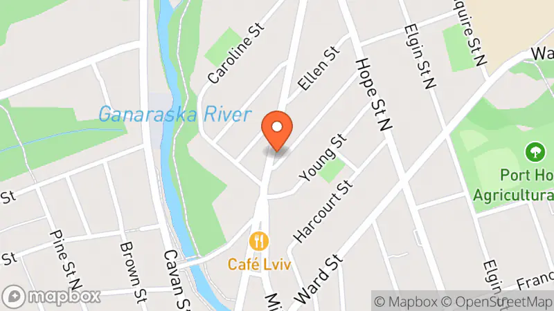 Map showing location of Consignment Corner Shoppe